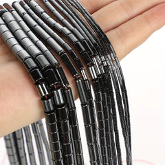 Hematite Stone Beads Cylinder Barrel Loose Beads 3 8mm