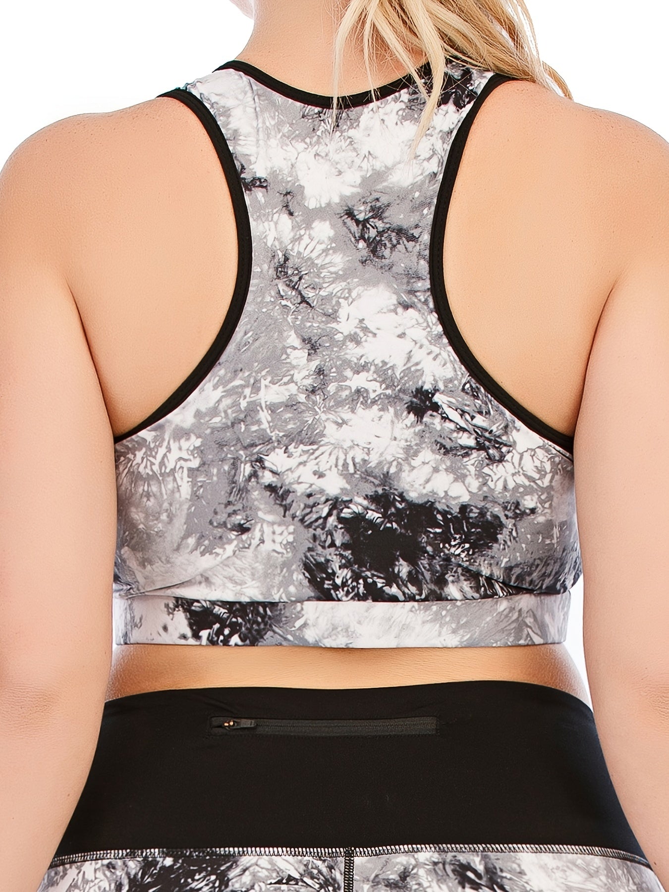 Random Print Sports Bra Women's Plus Medium Stretch Yoga