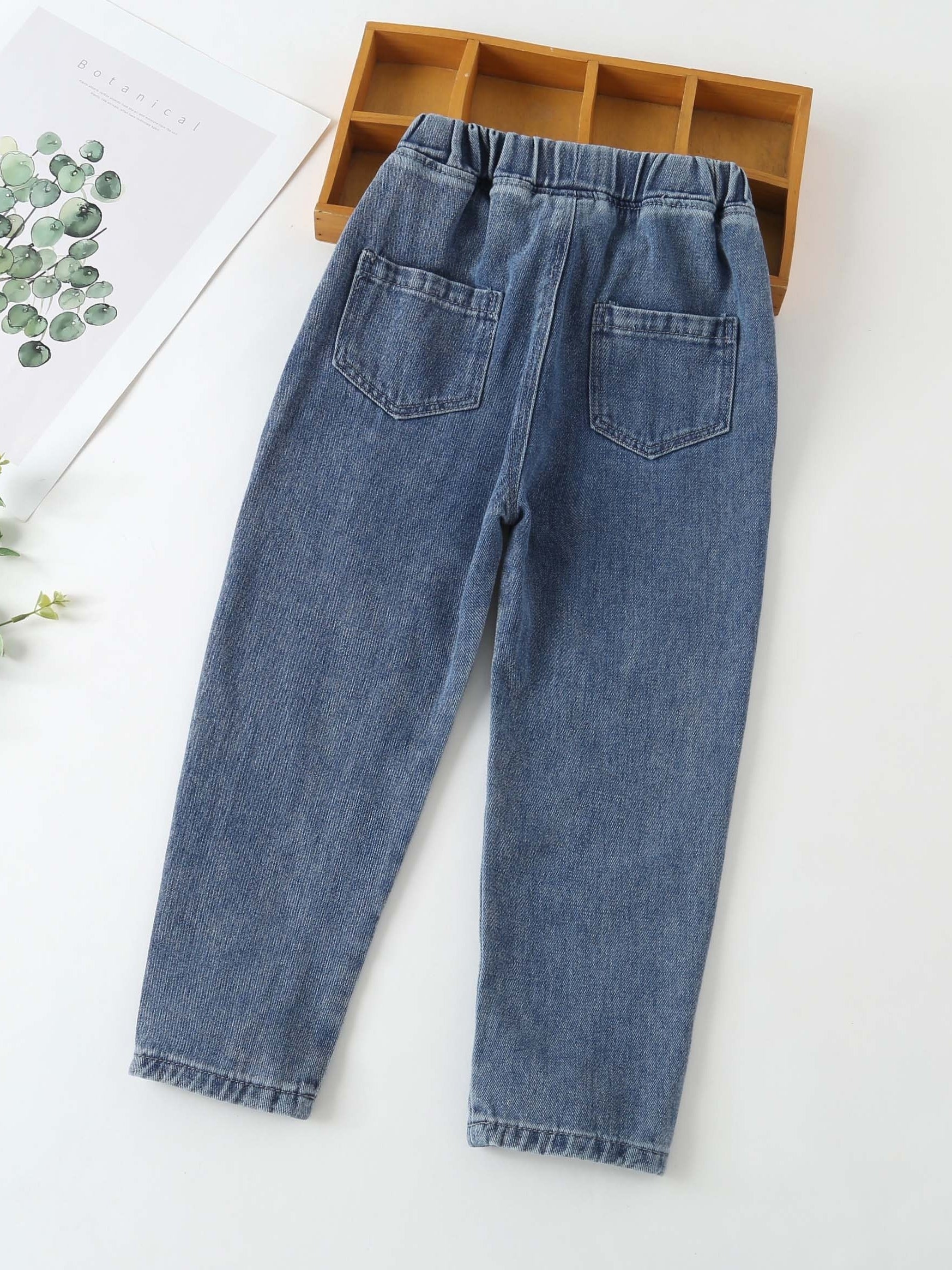 Boys Stylish Denim Pants Casual Washed Non Stretch Jeans