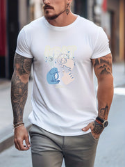 Elephant Print Men's Graphic Tee Summer Outdoor Clothes