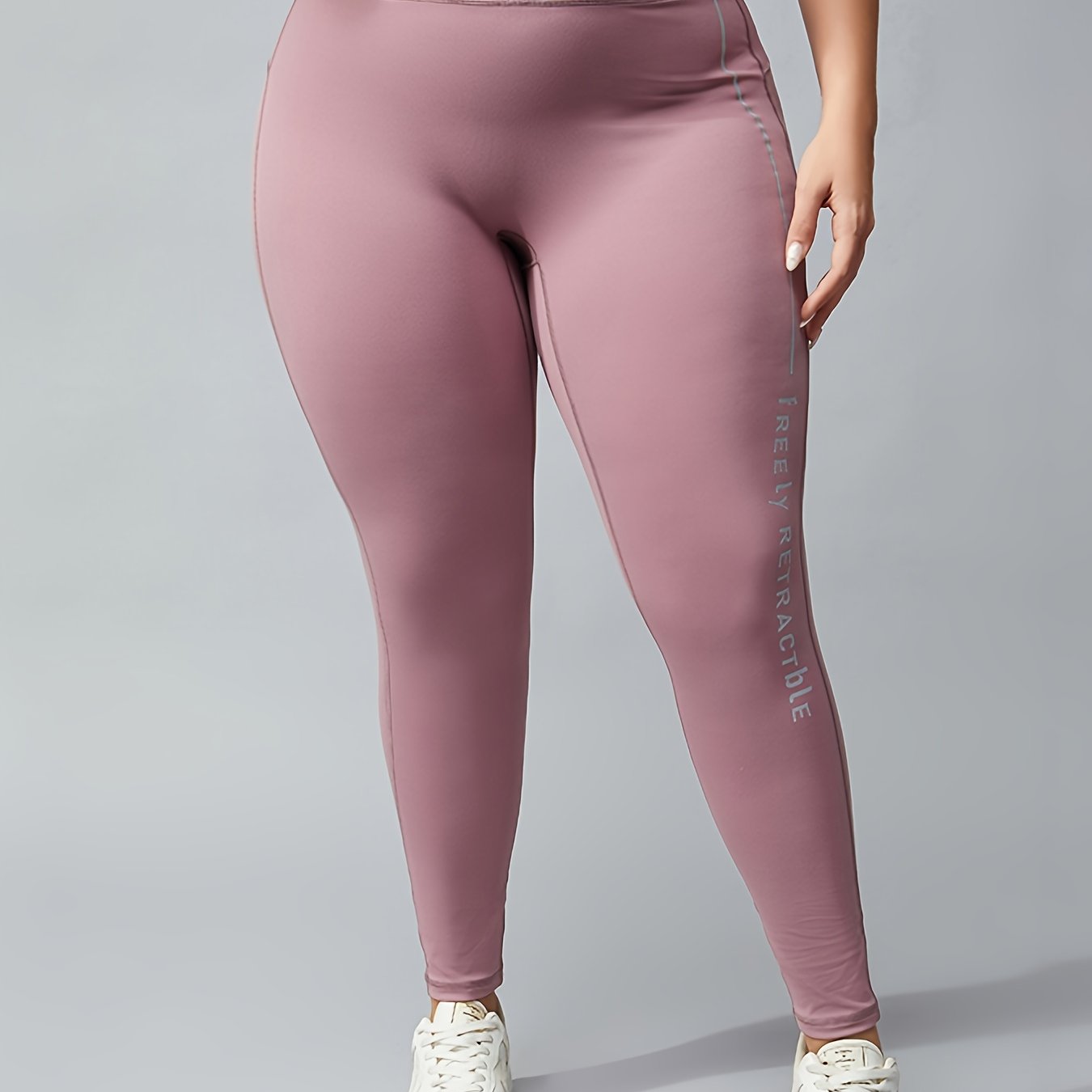 Letter Print High Waist Yoga Running Sports Leggings