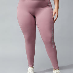 Letter Print High Waist Yoga Running Sports Leggings