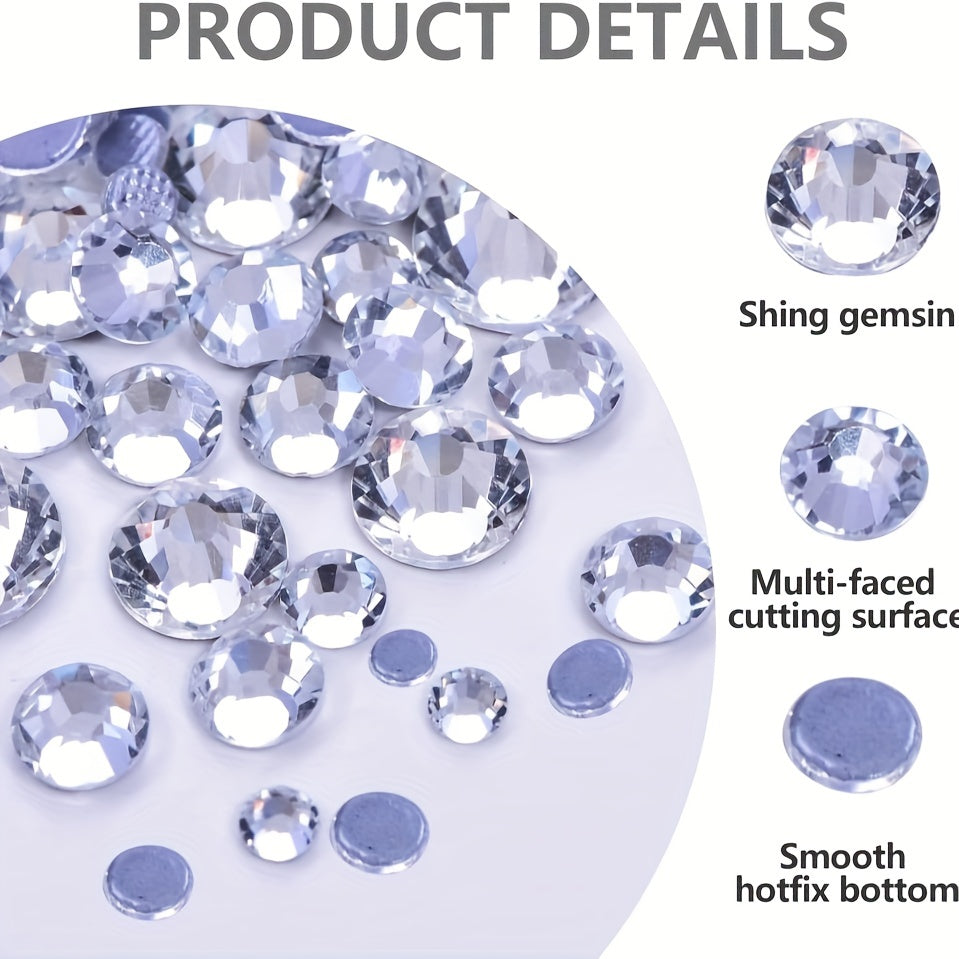 1440pcs Crystal Hotfix Rhinestones Flatback Glass Rhinestones