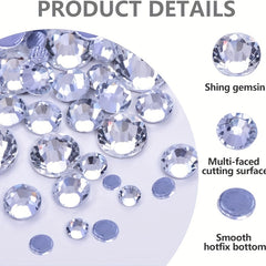 1440pcs Crystal Hotfix Rhinestones Flatback Glass Rhinestones
