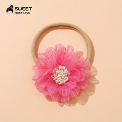 Mesh Flower Baby Headband Photography Prop