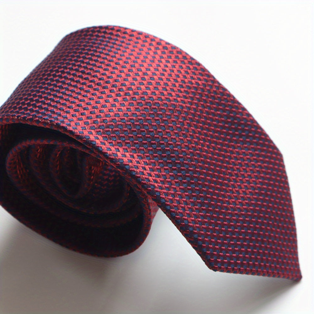 Solid Strip Classic Neck Tie for Men 15-Inch