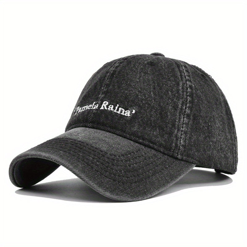 Embroidered Cowboy Hat Retro Curved Brim Cap