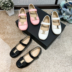 Girls Bowknot Flat Shoes Lightweight Party Dress Shoes