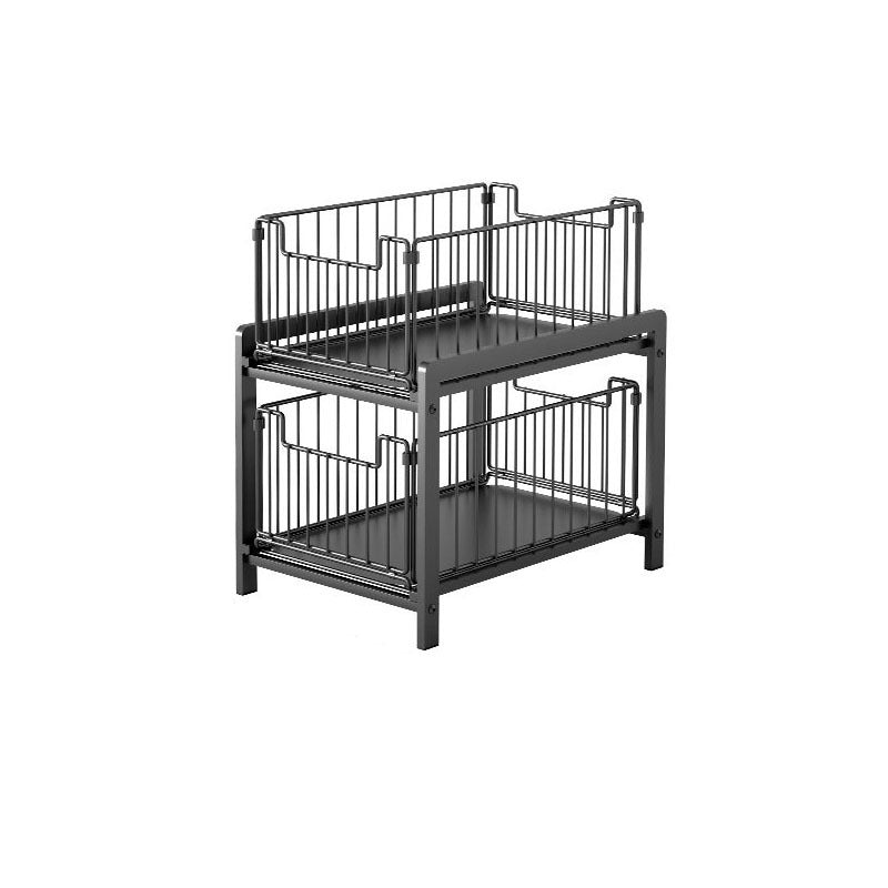 1pc Layer Sink Storage Rack with Pull out Cabinet