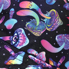 Unisex Sunshade Bucket Hat With Mushroom Skull Print for Outdoor Travel