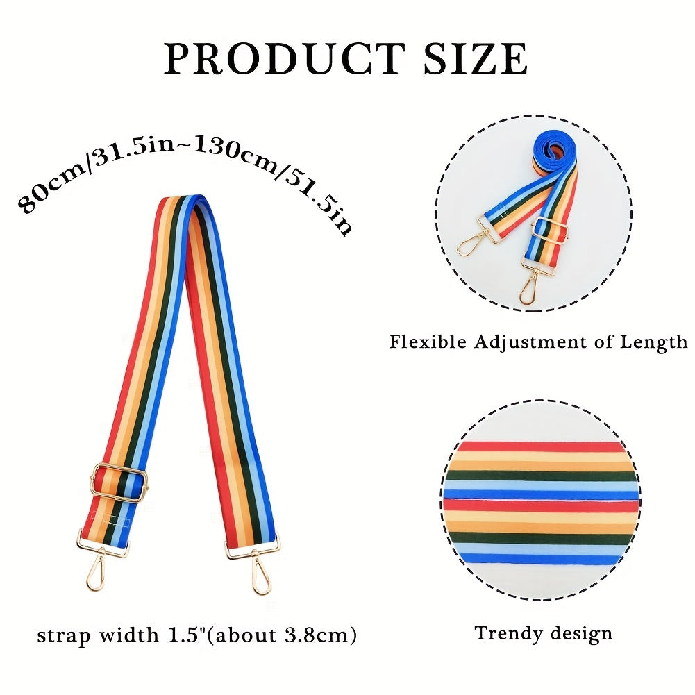 Colorful Striped Pattern Bag Strap DIY Travel Accessories Replacement
