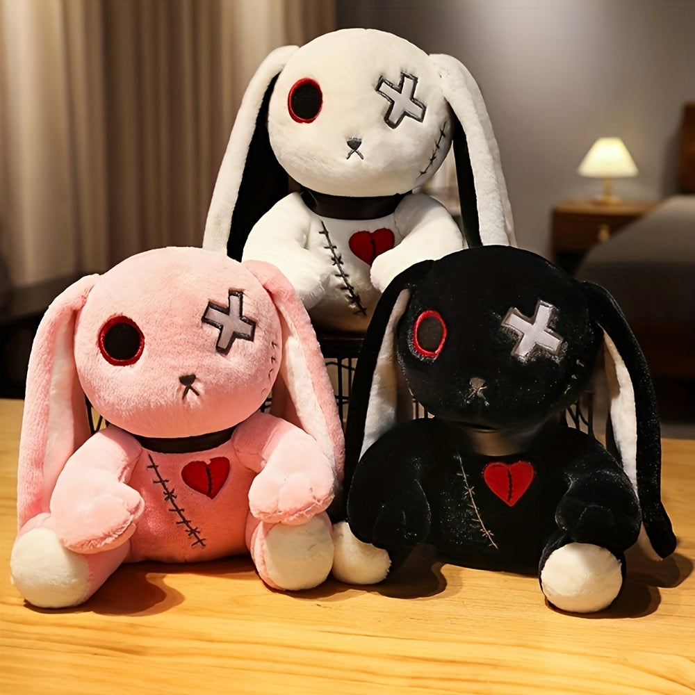 Set of 3 Gothic Rabbit Plush Toys - Unique Halloween Easter Gift 24