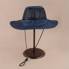 Breathable Mesh Bucket Hat Solid Foldable Sun Hat For Men And Women