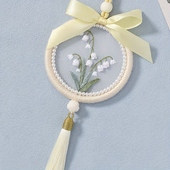 Embroidery DIY Pendant Kit - Flower Design