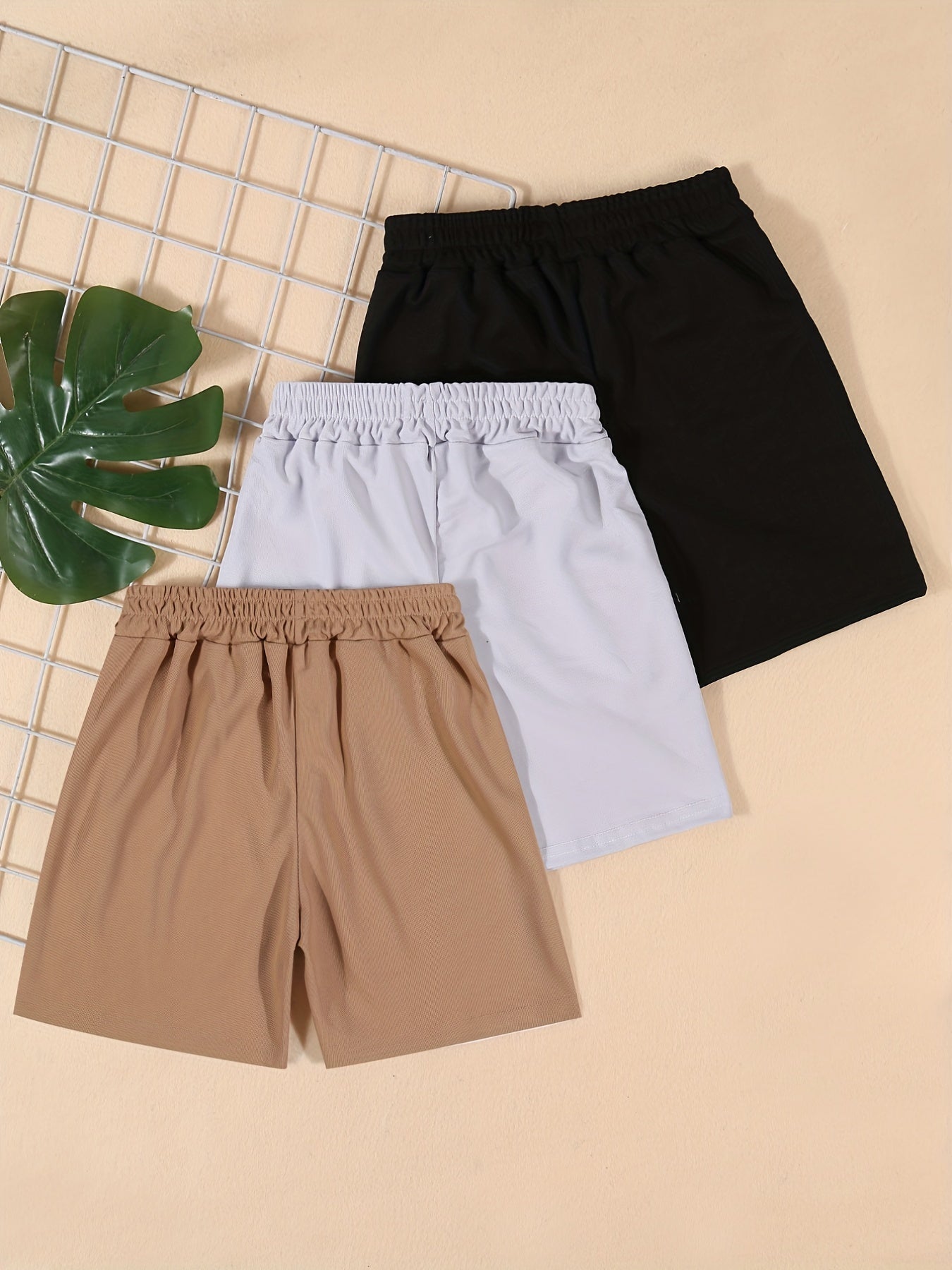 3pcs Boys KISS YOUSELF Shorts Casual Soft Breathable Summer Kids Clothes