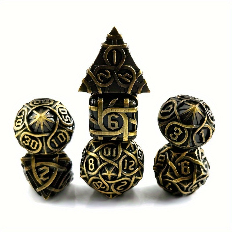 7pcs Metal Solid Polyhedral Dices for Board Game