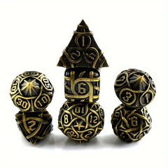 7pcs Metal Solid Polyhedral Dices for Board Game