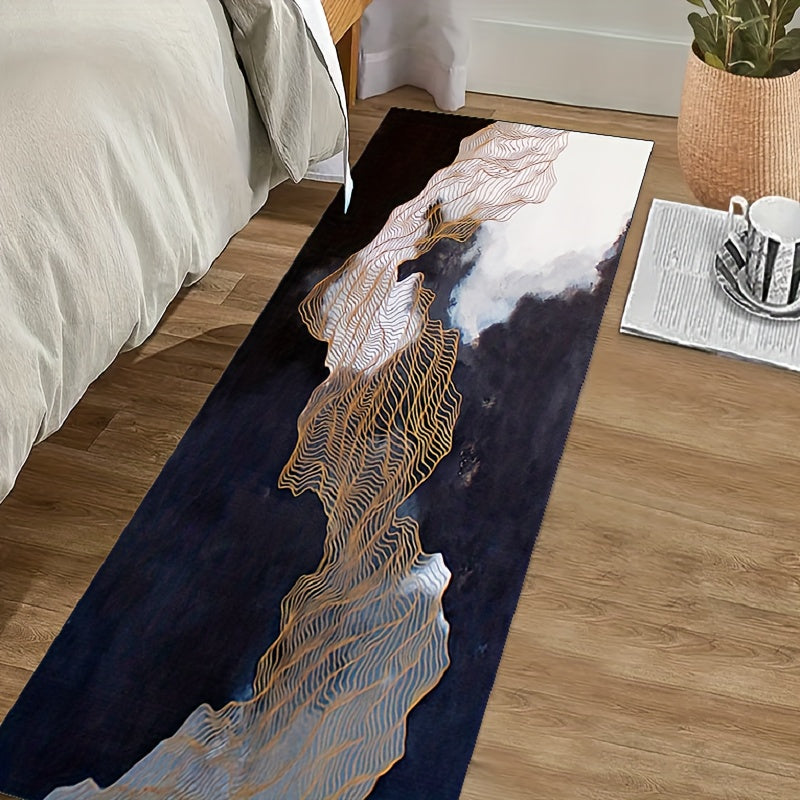 Minimalist Abstract Runner Rug Soft Hallway Mat Anti-fouling Kitchen Carpet
