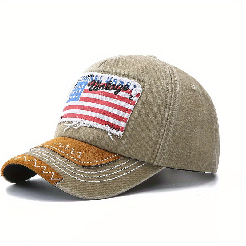 US Flag Baseball Cap Sun Hat Duck Tongue Cap