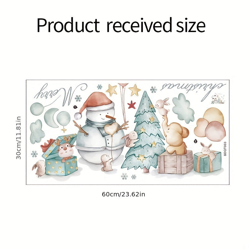 Christmas Cartoon Party Decoration Wall Sticker