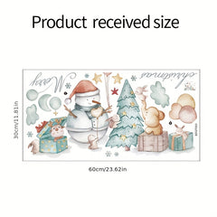 Christmas Cartoon Party Decoration Wall Sticker