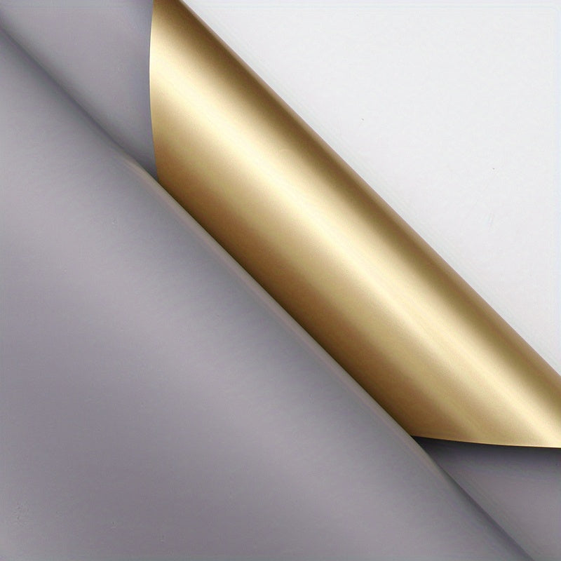 20pcs Two Tone Bronze Printed Waterproof Flower Wrapping Paper