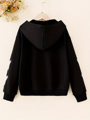 Teen Girl's Butterfly Print Zip Up Hoodie Sweatshirt