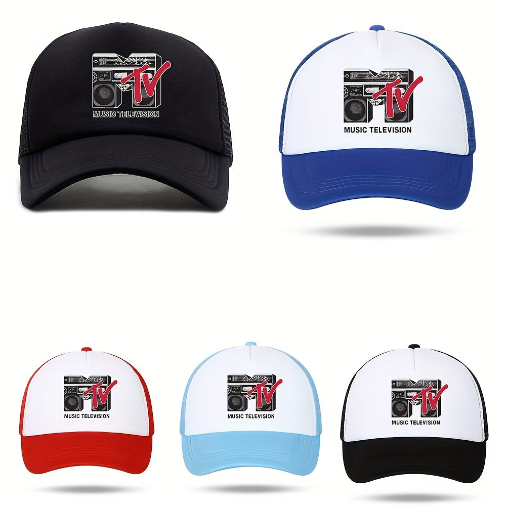 Unisex Sunshade Baseball Cap with Music Television Embroidery