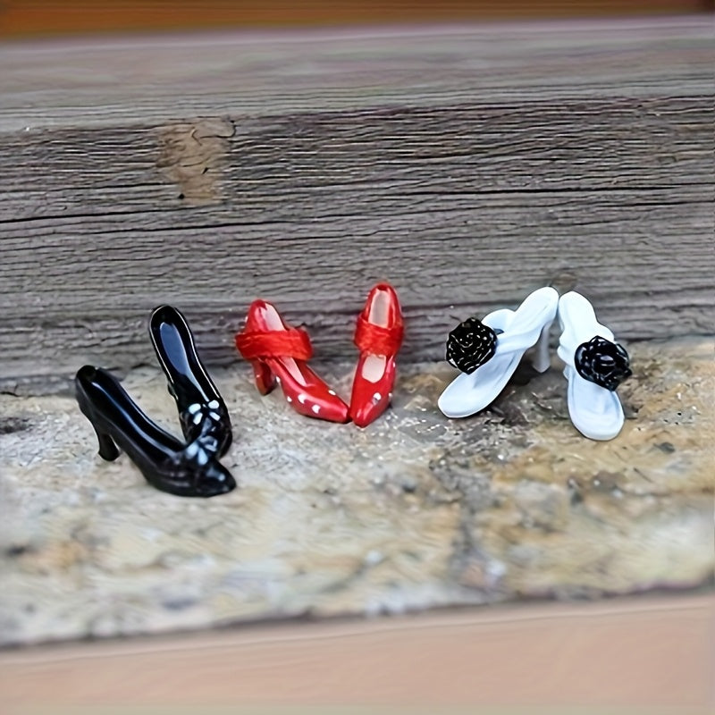 Elegant Food Toy for Dollhouses with High Heeled Model Accessory