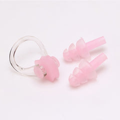Waterproof Swimming Nose Clip & Earplugs Set Soft Silicone Unisex Diving