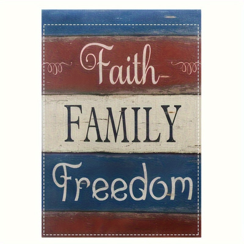 Vintage Faith Family Freedom Patriotic Garden Flag 30 48 X 45 72 Cm