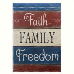 Vintage Faith Family Freedom Patriotic Garden Flag 30 48 X 45 72 Cm