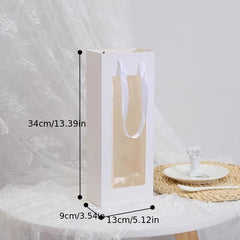 10pcs Transparent Showcase Bag Fresh Flower Box Packaging