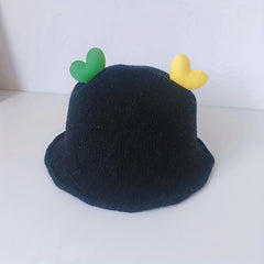 Kids Windproof Knit Beanie Hat With Love Shape Ears 0-3 Years