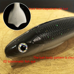 T Tail Soft Bait PVC Biomimetic Bait for Fishing