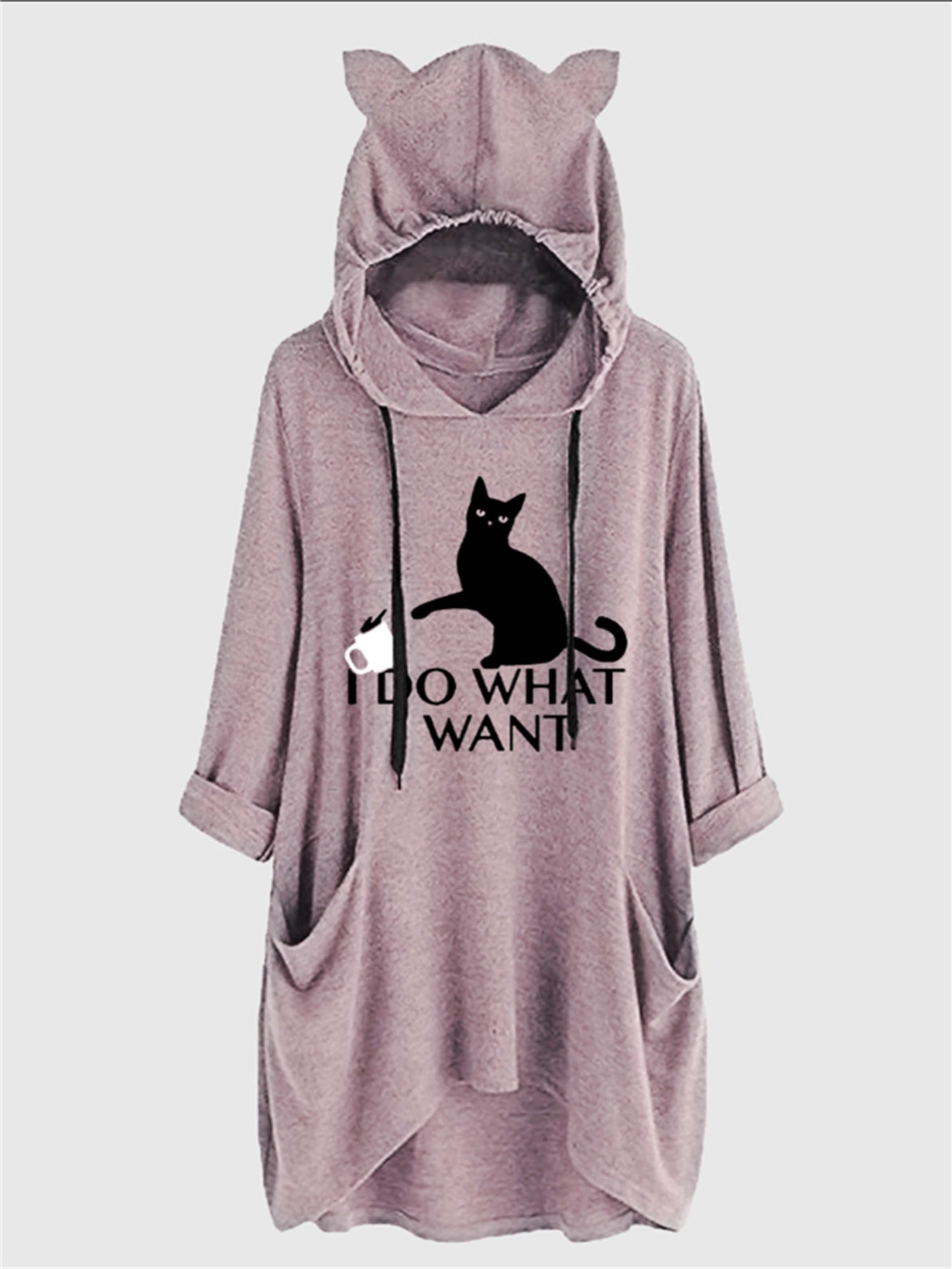Women's Cartoon Graphic 3D Ears Hoodie