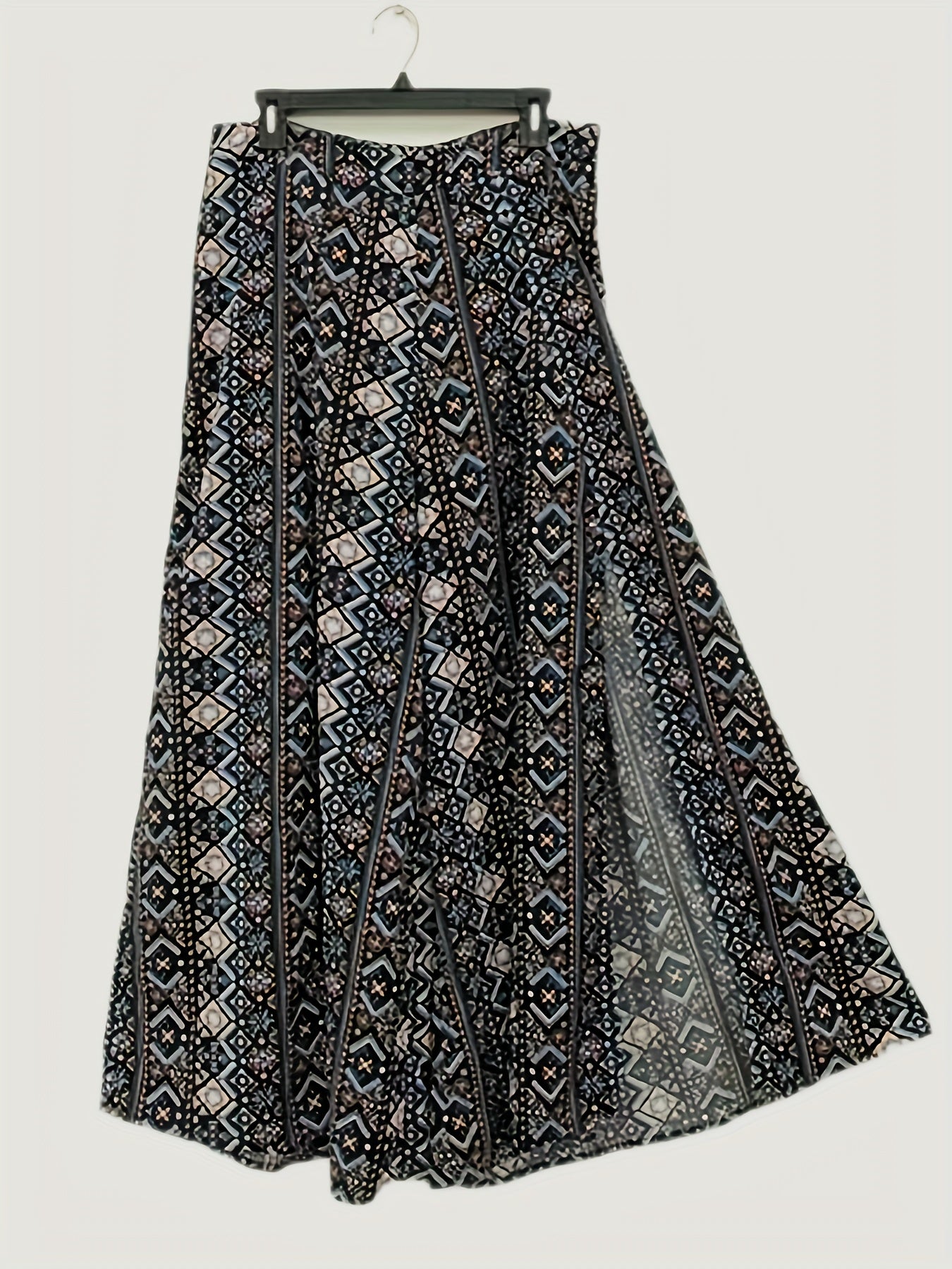 Boho Ethnic Print High Waist Skort for Women