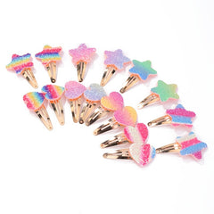 Sequin Hair Clip Ponytail Clips Set for Baby Girls