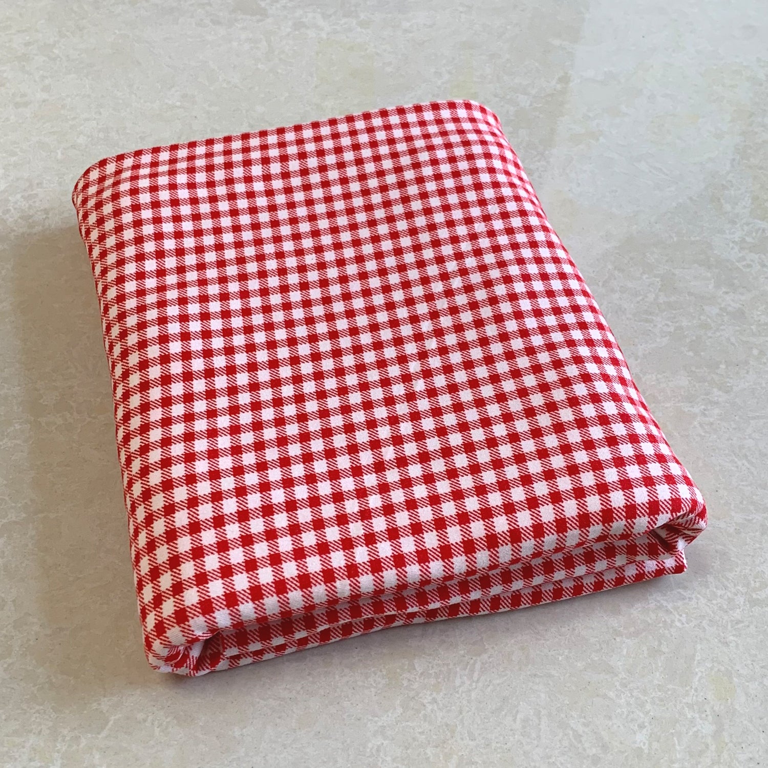 Christmas Style Small Grids Stretchy Fabric - 1 Yard Length