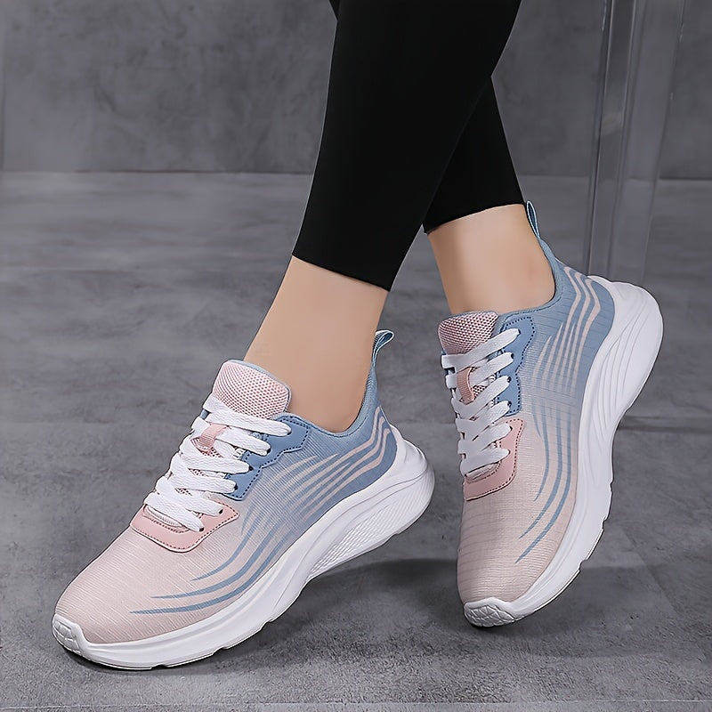 Women's Gradient Soft Running Shoes Non Slip Outdoor Sneakers