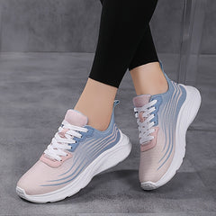 Women's Gradient Soft Running Shoes Non Slip Outdoor Sneakers