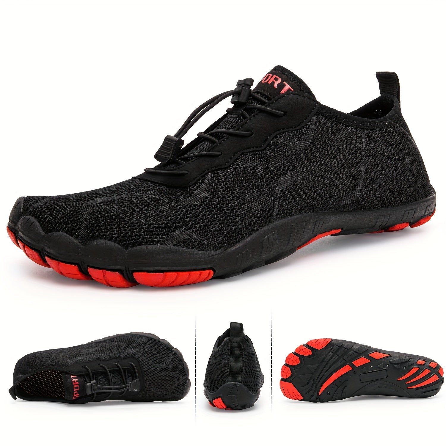 Men's Adjustable Buckle Water Shoes Breathable Quick Dry Non Slip for Hiking