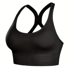 Seamless Wireless Sports Bra Cut Out Workout Bra