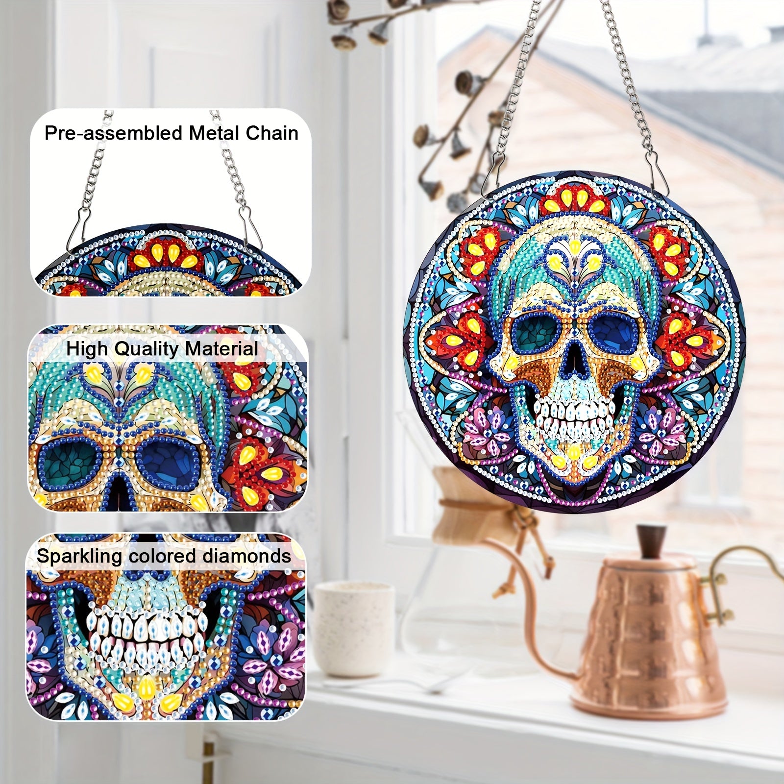 Skull Pattern Artificial Diamond Painting Kit DIY 5D Diamond Art Kit