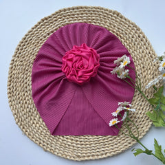 Baby Girls Flowers Decor Cap Soft Hair Wrap Head Accessories