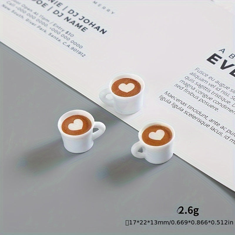 Heart Shaped Coffee Cup Set with Beans