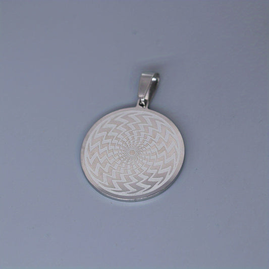 Round Rune Pendant for Necklaces and Bracelets, 0.98-inch