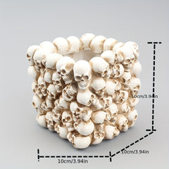 Square Small Skull Pen Holder Desktop Storage Container