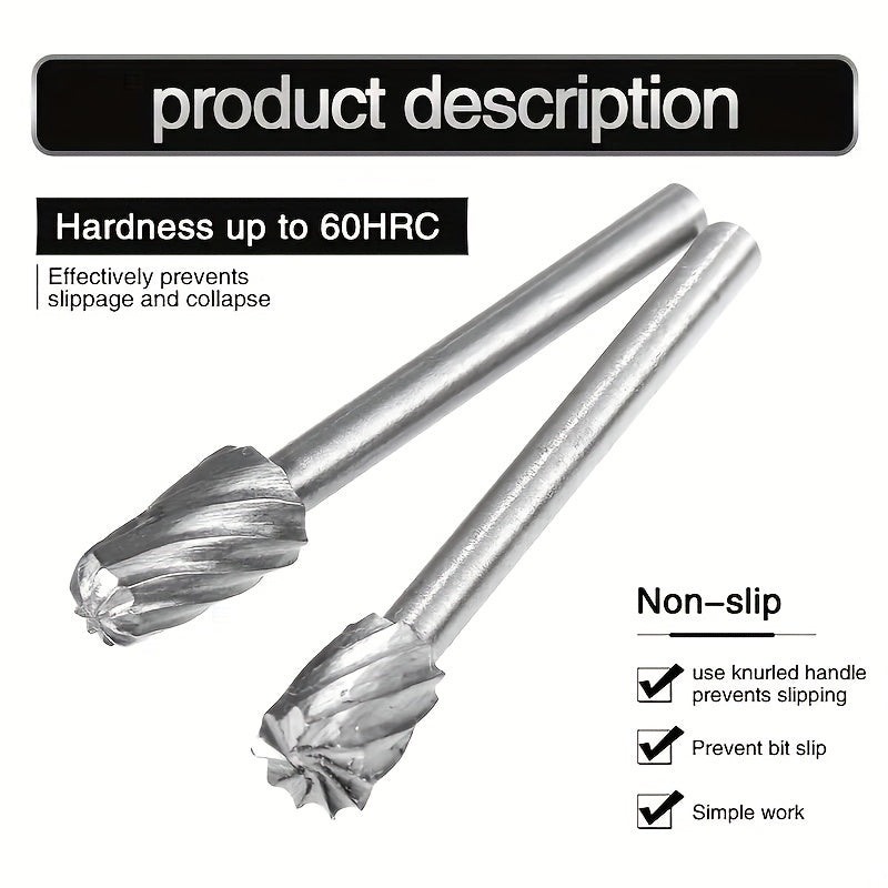 10pcs Carbide Grinding Bits Set for Rotary Tools
