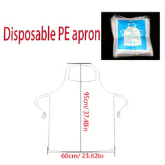 10pcs Waterproof Disposable Aprons Clear - for Cooking Serving Painting